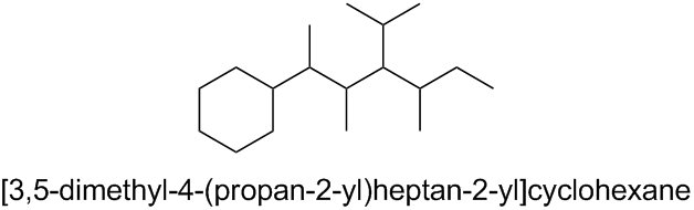 [3,5-dimethyl-4-(propan-2-yl)heptan-2-yl]cyclohexane